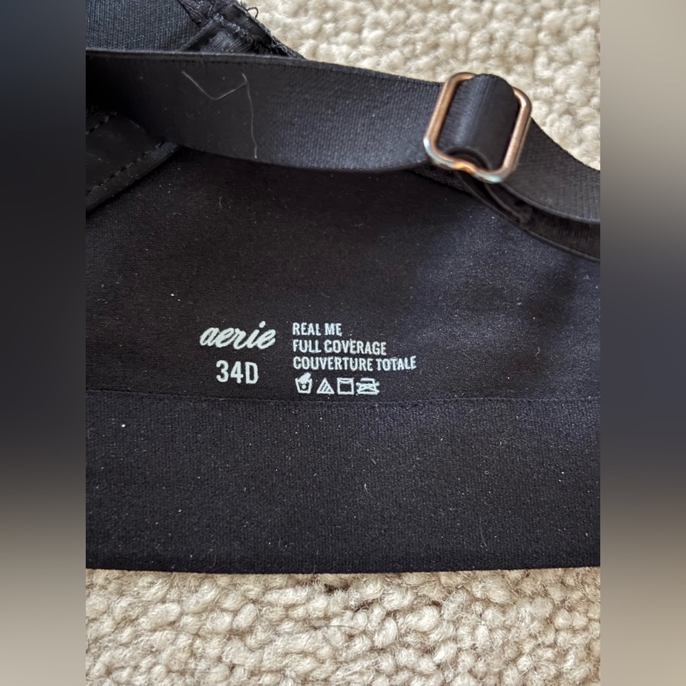 Aerie Black Real Me Full Coverage Bra - Picture 6 of 8